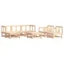 Juego de muebles de jardín 7 piezas y cojines madera maciza de vidaXL, Conjuntos de jardín - Ref: Foro24-3185808, Precio: 526...