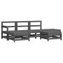 Juego de muebles de jardín 6 pzas y cojines madera maciza gris de vidaXL, Conjuntos de jardín - Ref: Foro24-3185908, Precio: ...