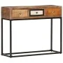 Mesa consola de madera maciza reciclada dorado 90x30x75 cm de vidaXL, Aparadores - Ref: Foro24-286511, Precio: 181,52 €, Desc...