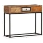 Mesa consola de madera maciza reciclada dorado 90x30x75 cm de vidaXL, Aparadores - Ref: Foro24-286511, Precio: 181,52 €, Desc...