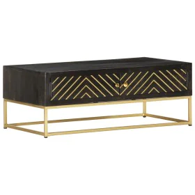 Solid black and gold mango wood coffee table 90x50x35cm by vidaXL, Coffee table - Ref: Foro24-286515, Price: 265,91 €, Discou...