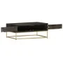 Mesa de centro madera maciza de mango negro y dorado 90x50x35cm de vidaXL, Mesas de centro - Ref: Foro24-286515, Precio: 265,...