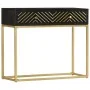Solid black and gold mango wood console table 90x30x75cm by vidaXL, Sideboards - Ref: Foro24-286518, Price: 224,93 €, Discoun...