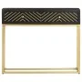 Solid black and gold mango wood console table 90x30x75cm by vidaXL, Sideboards - Ref: Foro24-286518, Price: 224,93 €, Discoun...