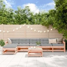 7-teiliges Gartenmöbel-Set mit Kissen aus Douglasienholz von vidaXL, Gartensets - Ref: Foro24-3185974, Preis: 539,59 €, Rabat...