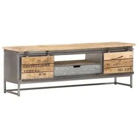 Mueble para TV de madera maciza de mango 120x30x40 cm de vidaXL, Muebles TV - Ref: Foro24-286533, Precio: 268,91 €, Descuento: %