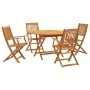 5-piece solid acacia wood garden dining set by vidaXL, Garden sets - Ref: Foro24-3203352, Price: 331,43 €, Discount: %