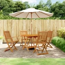 Juego de comedor de jardín 5 piezas madera maciza de acacia de vidaXL, Conjuntos de jardín - Ref: Foro24-3203353, Precio: 295...
