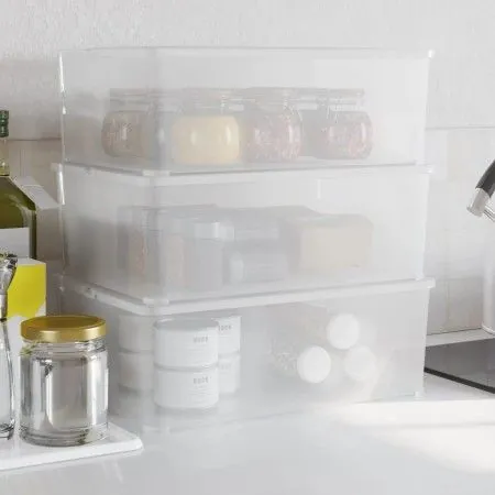 Cajas de almacenaje apilables 3 uds plástico 10 L de vidaXL, Cestas para almacenaje - Ref: Foro24-154987, Precio: 31,01 €, De...