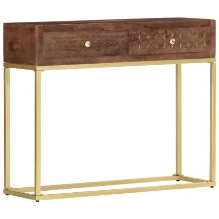 Mesa consola de madera maciza de mango 90x30x75 cm de vidaXL, Mesas auxiliares - Ref: Foro24-286555, Precio: 194,81 €, Descue...