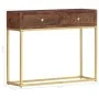 Mesa consola de madera maciza de mango 90x30x75 cm de vidaXL, Mesas auxiliares - Ref: Foro24-286555, Precio: 194,81 €, Descue...