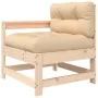 Juego de muebles de jardín 4 piezas y cojines madera maciza de vidaXL, Conjuntos de jardín - Ref: Foro24-3186018, Precio: 275...