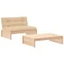 Juego de muebles de jardín 2 piezas y cojines madera maciza de vidaXL, Conjuntos de jardín - Ref: Foro24-3186130, Precio: 267...