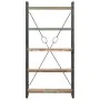 Estantería de 5 niveles de madera maciza reciclada 90x30x180 cm de vidaXL, Librerías y estanterías - Ref: Foro24-286584, Prec...