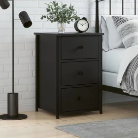 Mesita de noche madera de ingeniería negro 40x36x60 cm de vidaXL, Mesitas de noche - Ref: Foro24-825993, Precio: 63,34 €, Des...