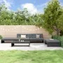 Juego de muebles de jardín 5 pzas y cojines madera maciza negro de vidaXL, Conjuntos de jardín - Ref: Foro24-3186148, Precio:...