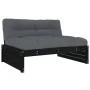 Juego de muebles de jardín 5 pzas y cojines madera maciza negro de vidaXL, Conjuntos de jardín - Ref: Foro24-3186148, Precio:...