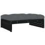 Juego de muebles de jardín 5 pzas y cojines madera maciza negro de vidaXL, Conjuntos de jardín - Ref: Foro24-3186148, Precio:...