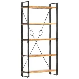 Estantería de 5 niveles 90x30x180 cm madera maciza de acacia de vidaXL, Librerías y estanterías - Ref: Foro24-286587, Precio:...