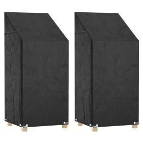 Fundas sillas jardín 2 uds 8 ojales polietileno 65x65x110/150cm de vidaXL, Fundas para muebles de jardín - Ref: Foro24-315538...