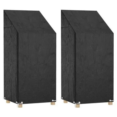 Fundas sillas jardín 2 uds 8 ojales polietileno 65x65x110/150cm de vidaXL, Fundas para muebles de jardín - Ref: Foro24-315538...