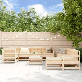 10-teiliges Gartenmöbel-Set und Massivholzkissen von vidaXL, Gartensets - Ref: Foro24-3186081, Preis: 817,72 €, Rabatt: %
