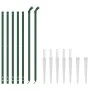 Wire fence with anchor spikes green 0.8x10 m by vidaXL, fence panels - Ref: Foro24-154112, Price: 80,92 €, Discount: %
