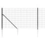 Drahtzaun mit Ankerspitzen anthrazitgrau 1x10 m von vidaXL, Zaunpaneele - Ref: Foro24-154257, Preis: 90,50 €, Rabatt: %