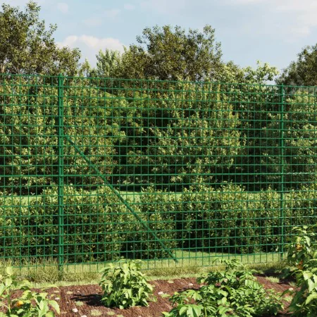 Wire fence with anchor spikes green 1.4x25 m by vidaXL, fence panels - Ref: Foro24-154123, Price: 237,04 €, Discount: %