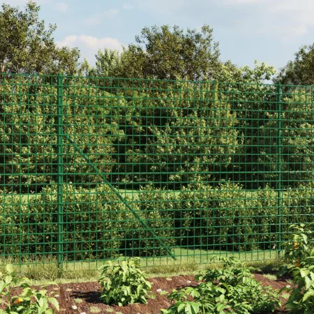 Cerca de alambre con pinchos de anclaje verde 1,6x25 m de vidaXL, Paneles de vallas - Ref: Foro24-154124, Precio: 283,77 €, D...
