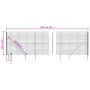 Drahtzaun mit Ankerspitzen anthrazitgrau 1,6x10 m von vidaXL, Zaunpaneele - Ref: Foro24-154260, Preis: 133,26 €, Rabatt: %