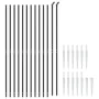 Drahtzaun mit Ankerspitzen anthrazitgrau 2,2x25 m von vidaXL, Zaunpaneele - Ref: Foro24-154271, Preis: 317,25 €, Rabatt: %