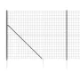 Drahtzaun mit Ankerspitzen anthrazitgrau 1,6x25 m von vidaXL, Zaunpaneele - Ref: Foro24-154268, Preis: 243,19 €, Rabatt: %