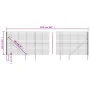 Drahtzaun mit Ankerspitzen anthrazitgrau 1,6x25 m von vidaXL, Zaunpaneele - Ref: Foro24-154268, Preis: 243,19 €, Rabatt: %