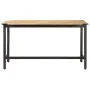 Mesa de comedor de madera maciza de mango rugosa 140x70x76 cm de vidaXL, Mesas de cocina y de comedor - Ref: Foro24-287434, P...