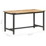 Mesa de comedor de madera maciza de mango rugosa 140x70x76 cm de vidaXL, Mesas de cocina y de comedor - Ref: Foro24-287434, P...