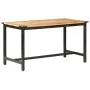 Mesa de comedor de madera maciza de mango rugosa 140x70x76 cm de vidaXL, Mesas de cocina y de comedor - Ref: Foro24-287434, P...