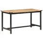 Mesa de comedor de madera maciza de mango rugosa 140x70x76 cm de vidaXL, Mesas de cocina y de comedor - Ref: Foro24-287434, P...