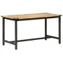 Mesa de comedor de madera maciza de mango rugosa 140x70x76 cm de vidaXL, Mesas de cocina y de comedor - Ref: Foro24-287434, P...