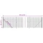 Drahtzaun mit anthrazitgrauem Flansch 1,4x25 m von vidaXL, Zaunpaneele - Ref: Foro24-154315, Preis: 121,61 €, Rabatt: %