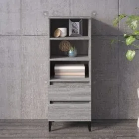 Aparador alto madera contrachapada gris Sonoma 40x36x110 cm by vidaXL, Sideboards - Ref: Foro24-821250, Price: 73,86 €, Disco...
