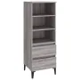 Aparador alto madera contrachapada gris Sonoma 40x36x110 cm de vidaXL, Aparadores - Ref: Foro24-821250, Precio: 73,86 €, Desc...