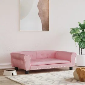 Cama para perros de terciopelo rosa 95x55x30 cm de vidaXL, Camas para perros - Ref: Foro24-171813, Precio: 79,53 €, Descuento: %