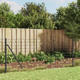Wire fence with anthracite gray flange 1x25 m by vidaXL, fence panels - Ref: Foro24-154329, Price: 89,67 €, Discount: %
