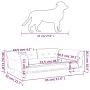 Cama para perros de terciopelo gris oscuro 95x55x30 cm de vidaXL, Camas para perros - Ref: Foro24-171812, Precio: 95,83 €, De...