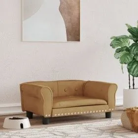 Cama para perros de terciopelo marrón 70x45x30 cm de vidaXL, Camas para perros - Ref: Foro24-171829, Precio: 65,11 €, Descuen...