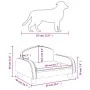 Cama para perros de tela gris oscuro 50x40x30 cm de vidaXL, Camas para perros - Ref: Foro24-171972, Precio: 60,61 €, Descuent...