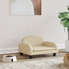 Cama para perros de tela crema 50x40x30 cm de vidaXL, Camas para perros - Ref: Foro24-171970, Precio: 62,70 €, Descuento: %