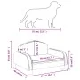 Cama para perros de tela crema 50x40x30 cm de vidaXL, Camas para perros - Ref: Foro24-171970, Precio: 62,70 €, Descuento: %