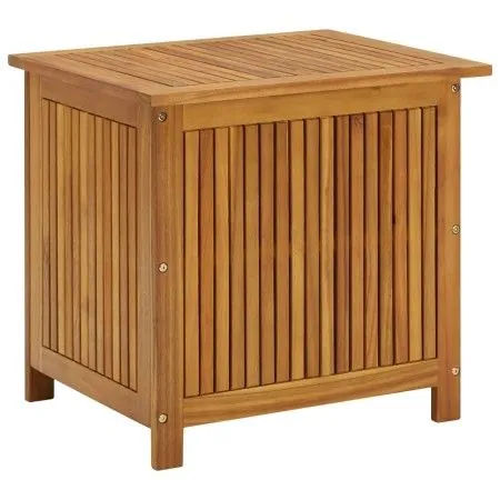 Caja de almacenaje de jardín madera maciza acacia 60x50x58 cm de vidaXL, Cajas de almacenaje para exteriores - Ref: Foro24-31...